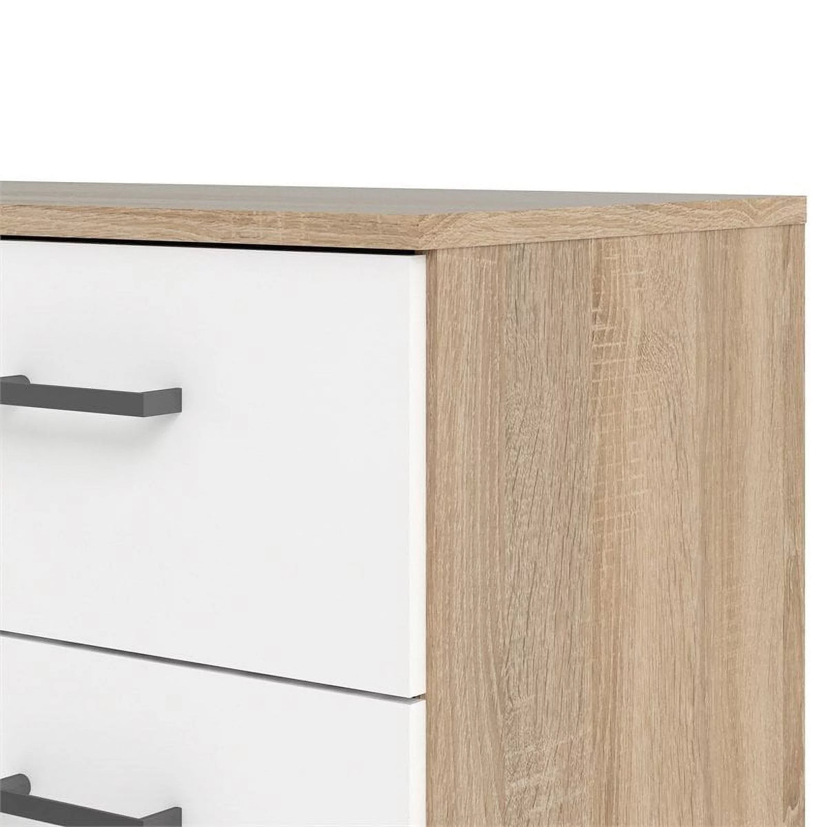 Oak Structure White 8 Drawer Double Dresser Z84326