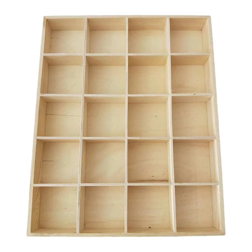 Wooden Multi Grids Storage Box F7214