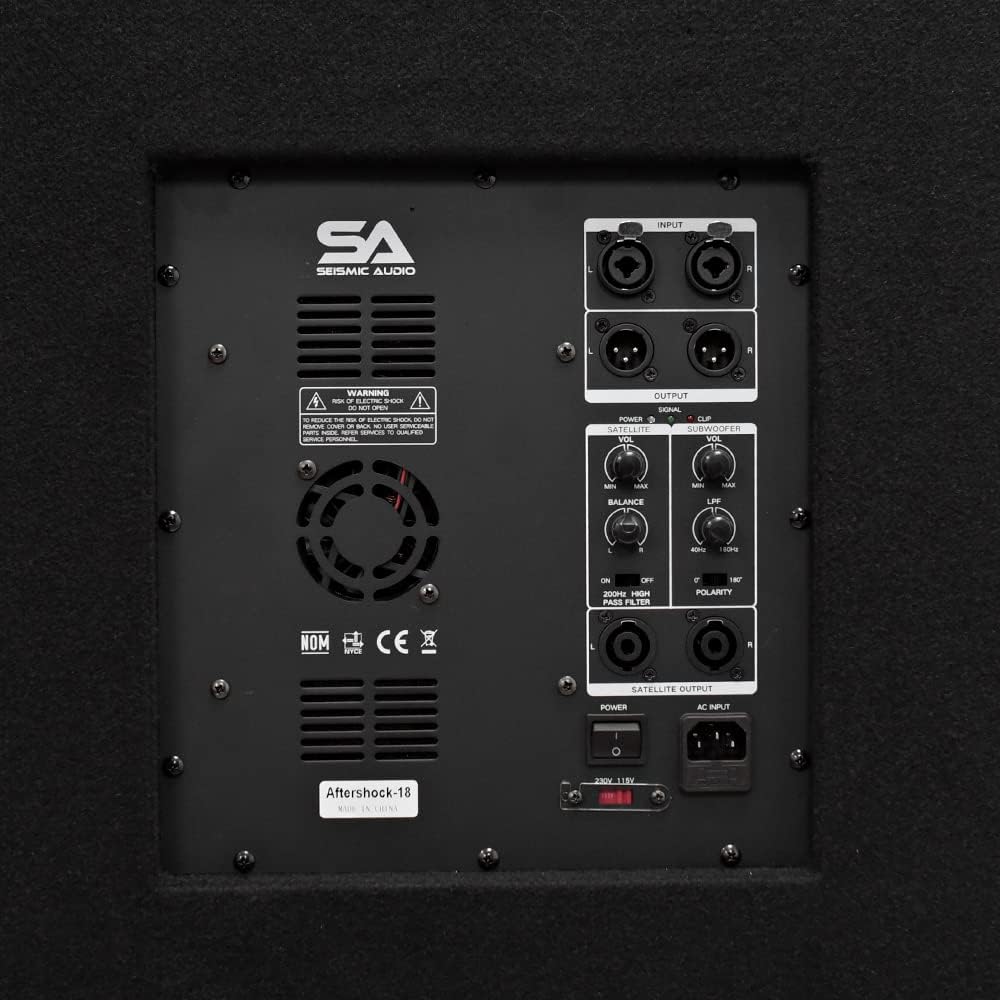 Pair of Powered PA 18 Subwoofer Speaker Cabinets P910