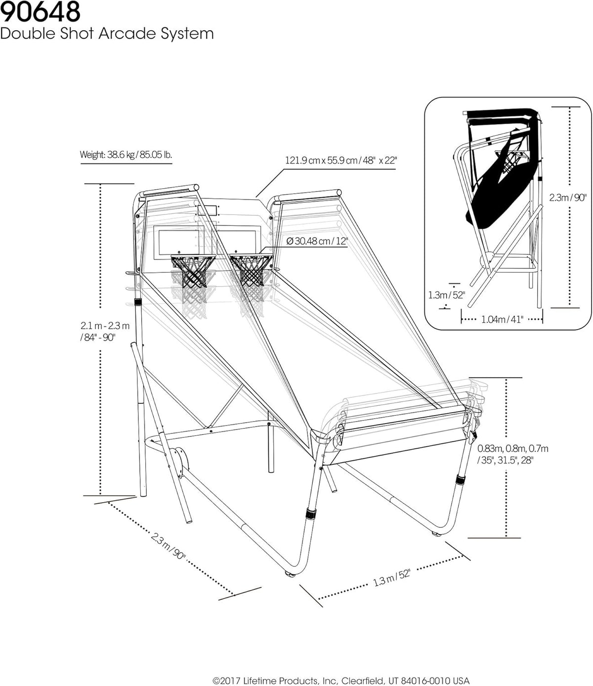 Indoor Basketball Hoop Arcade Game S1057
