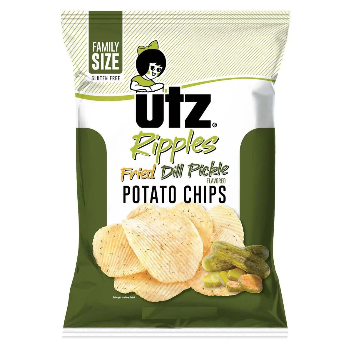 Fried Dill Pickle Flavored Potato Chips, 4-Pack 7.75 oz. O478150