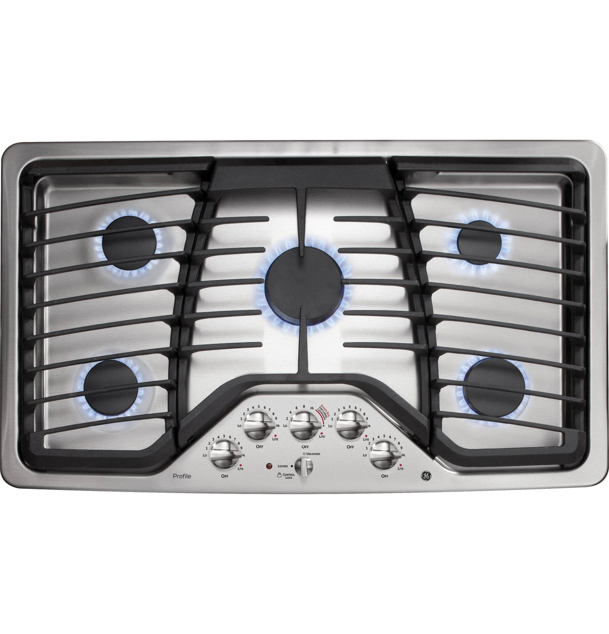 36x22 Stainless Steel Gas Cooktop Q85403