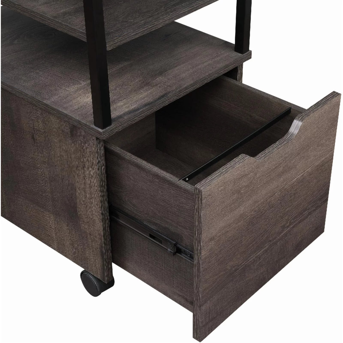 Wood 1-Drawer Mobile Storage Cart G5505