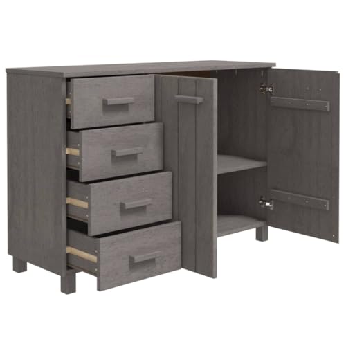 Light Gray Solid Wood Pine Sideboard I553727