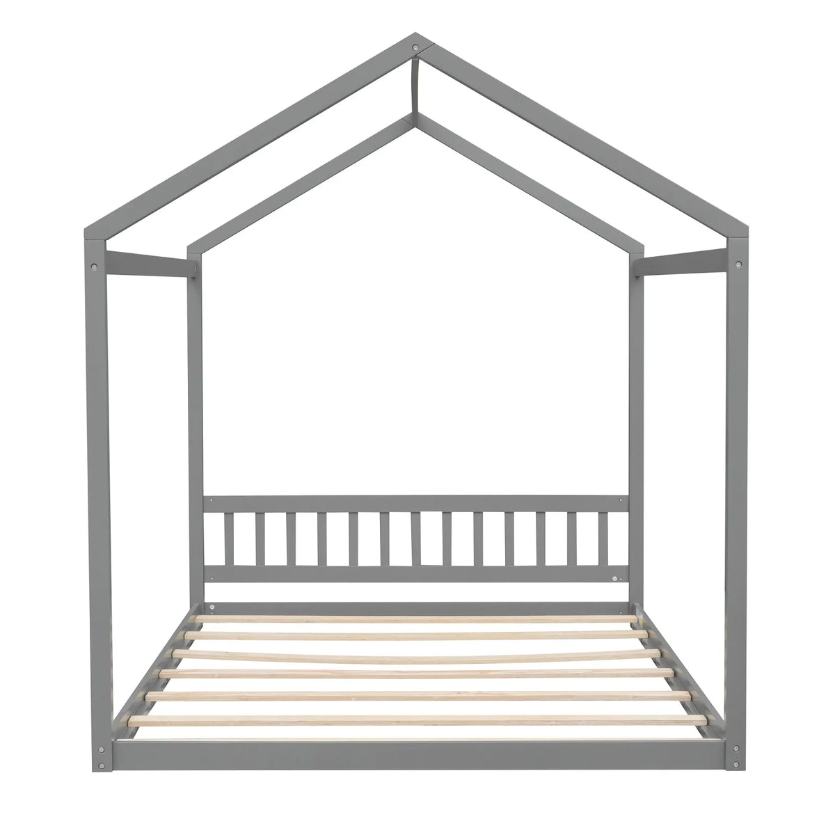 Queen Size Wood Tent Bed with Roof O81912