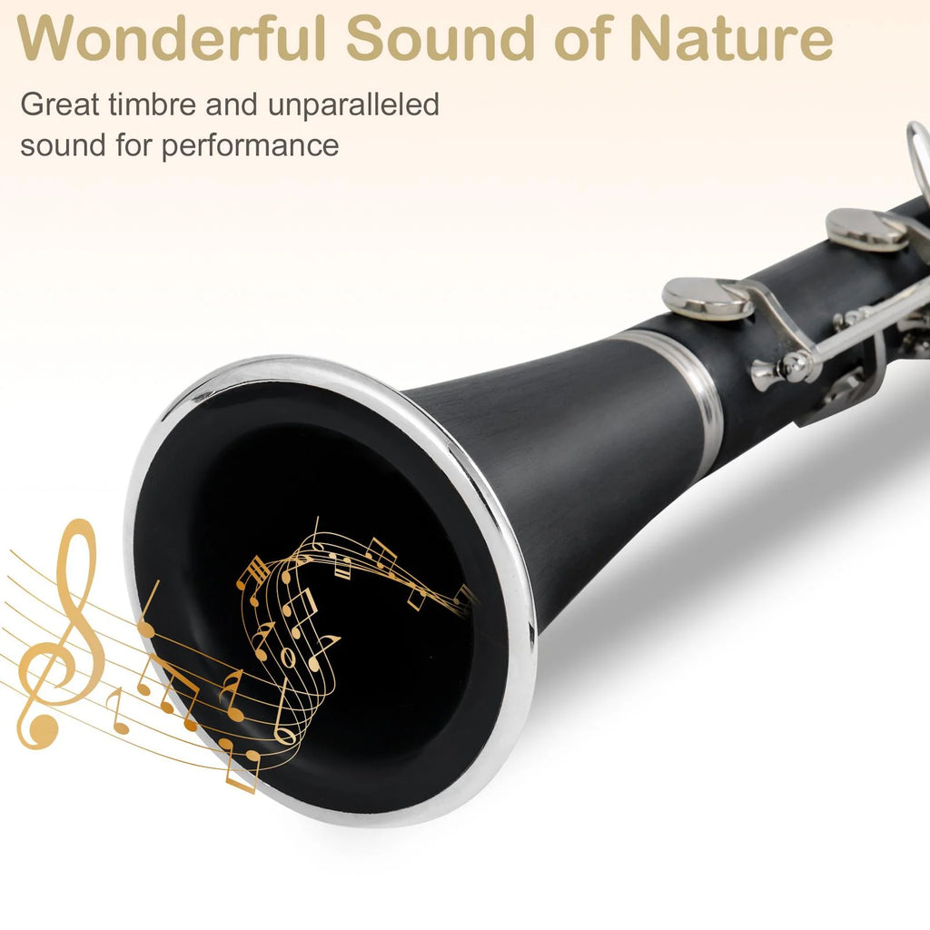 Nickel-plated Bakelite Black Bb Clarinet H263