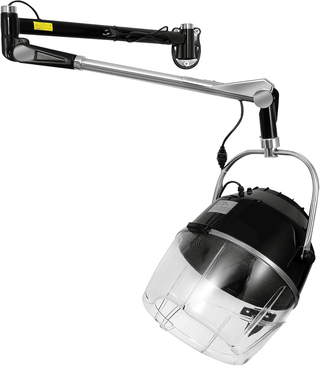 Black Wall Mounted Hair Dryer with Swivel Arm L42310