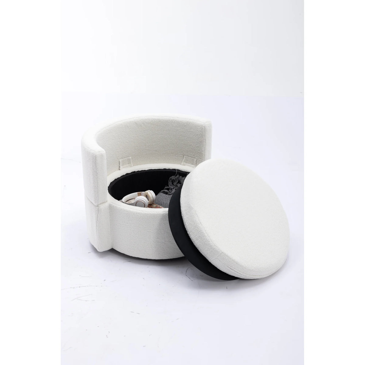 Ivory Swivel Storage Chair V2665