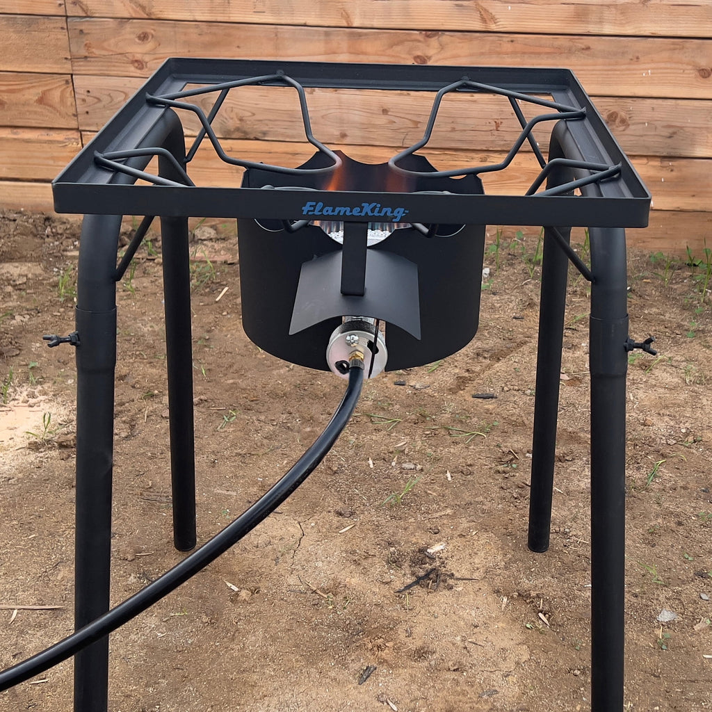 100,000 BTU LP Gas Outdoor Stove Burner with Regulator Hose W58858