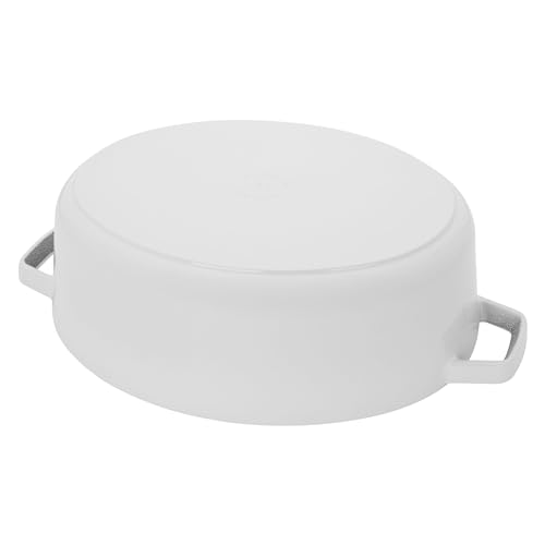 White Cast Iron Shallow Oval Dutch Oven X595857