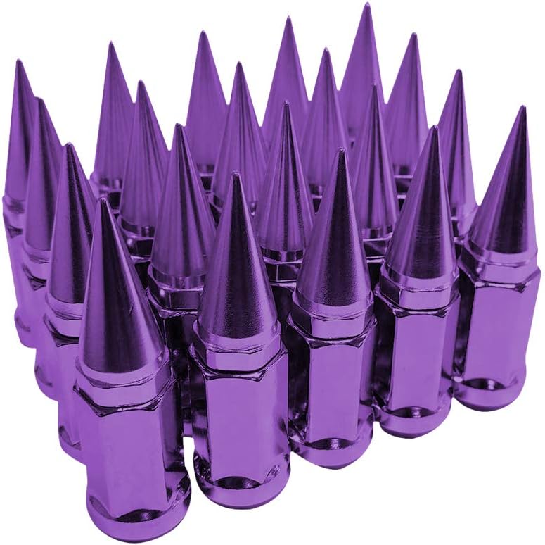 Purple 20pcs 12x1.5 Extended Spike Lug Nuts Pack of 2 I454