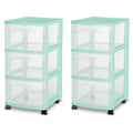 3 Drawer Rolling Storage Cart (2 Pack) B402