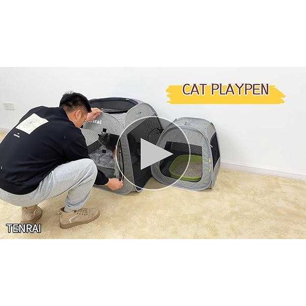 Portable Cat Playpen, Foldable Pet Tent E479