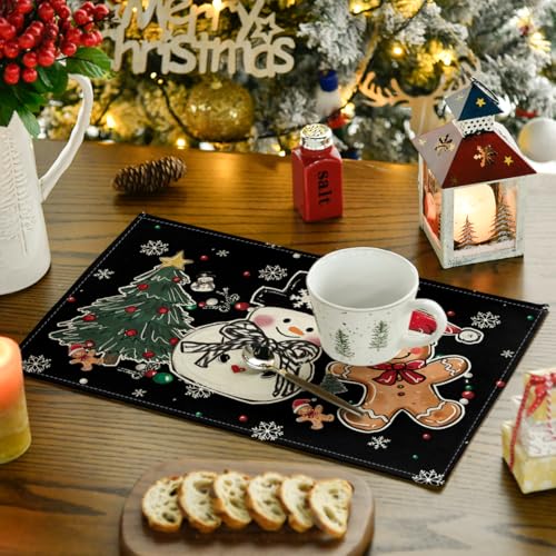 Set of 4 12x18 Inch Christmas Placemats J83989
