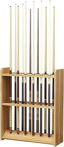 Teak Wooden Billiard Cue Rack Stand for 12 Cues F13390