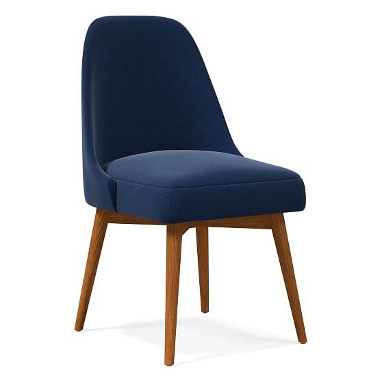 Ink Blue Performance Velvet Office Chair B785