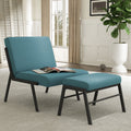 Green Linen Accent Chair with Ottoman S773725