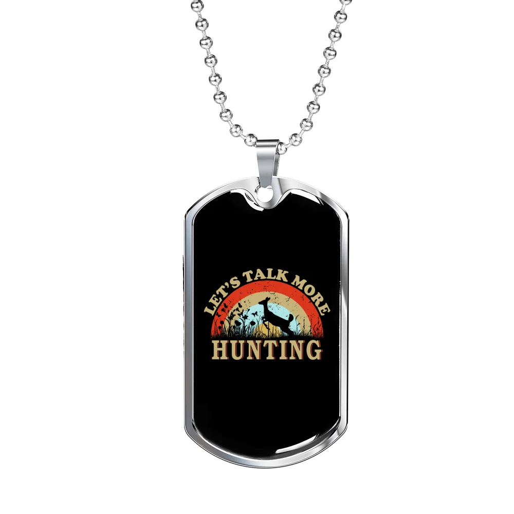 Stainless Steel or 18k Gold Dog Tag Necklace O933990