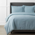Cloud Blue Cotton Flannel Twin Duvet Cover W6951