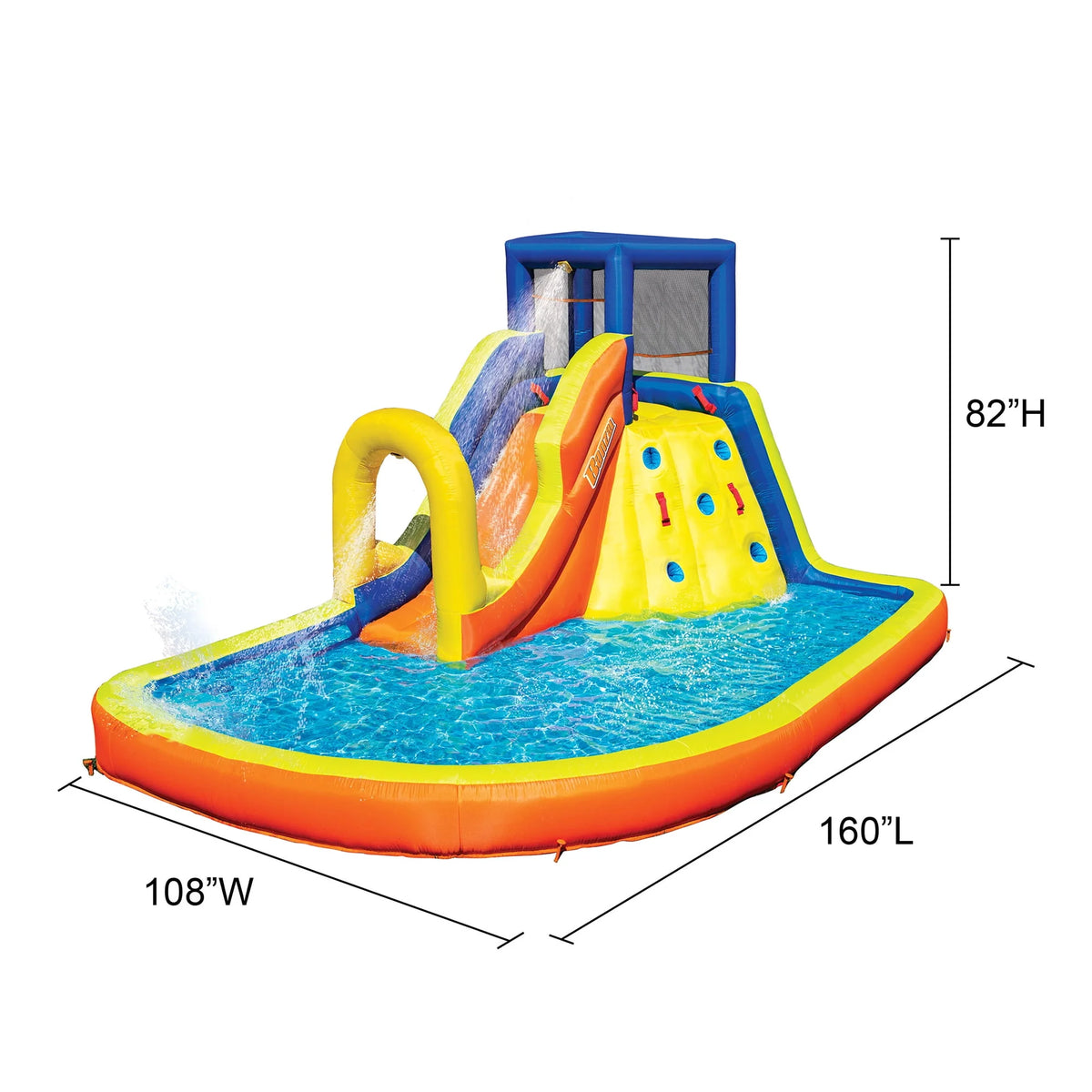Inflatable Water Park Play Center with Water Slide & Climbing Wall G686420