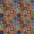 100 Hand Painted Talavera Mexican Tiles 2x2 L886884