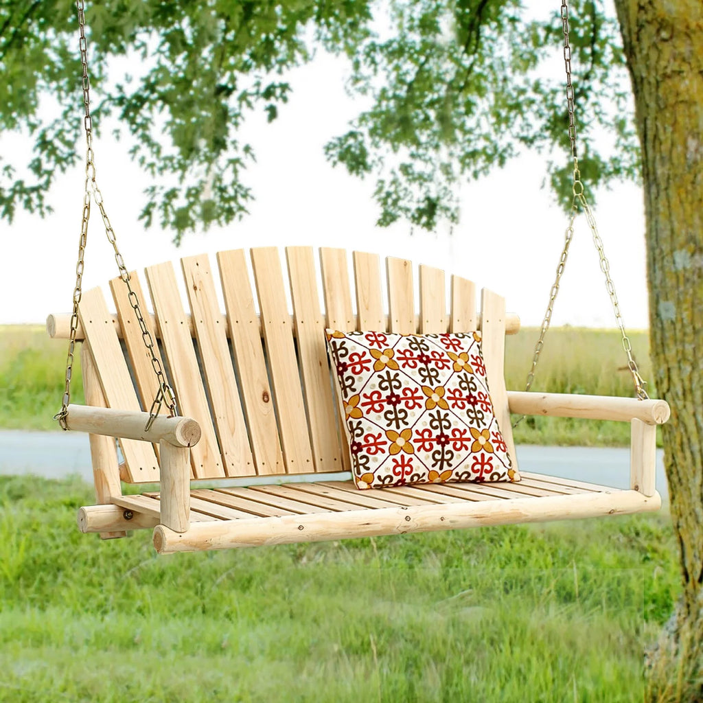 Unfinished Wood Porch Swing with Chains K436513
