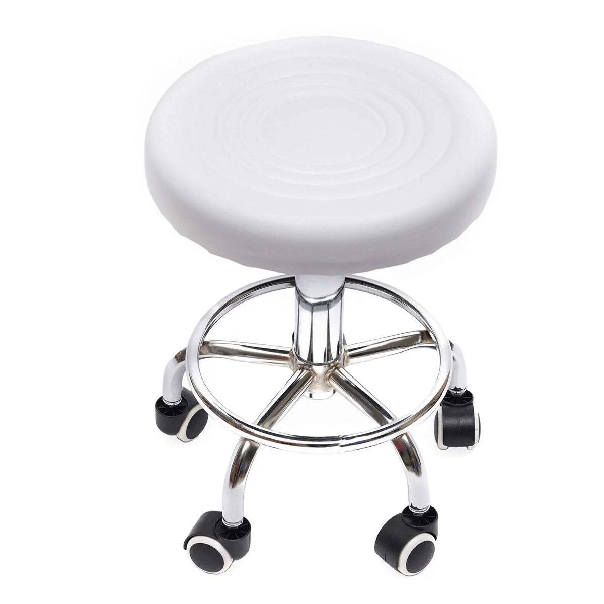Adjustable Rolling Swivel Salon Stool with 5 Wheels V22838
