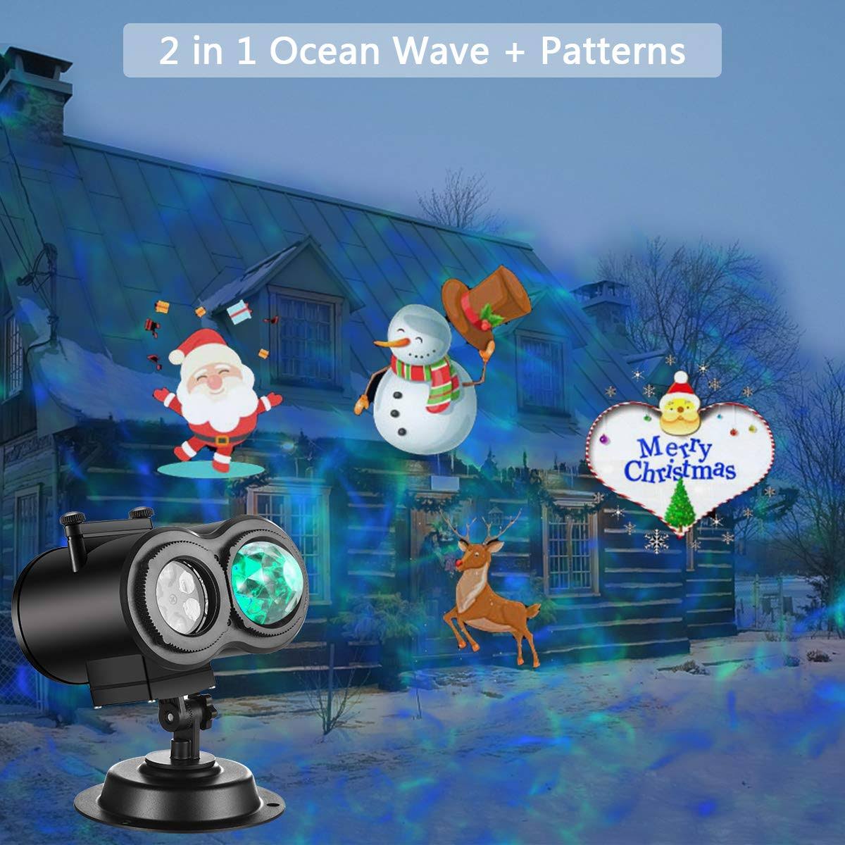 Ocean Wave Christmas Projector Lights D575