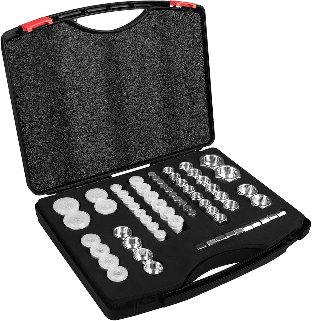64pcs JIC 37° Flare Cap & Plug Kit Galvanized Steel P279448