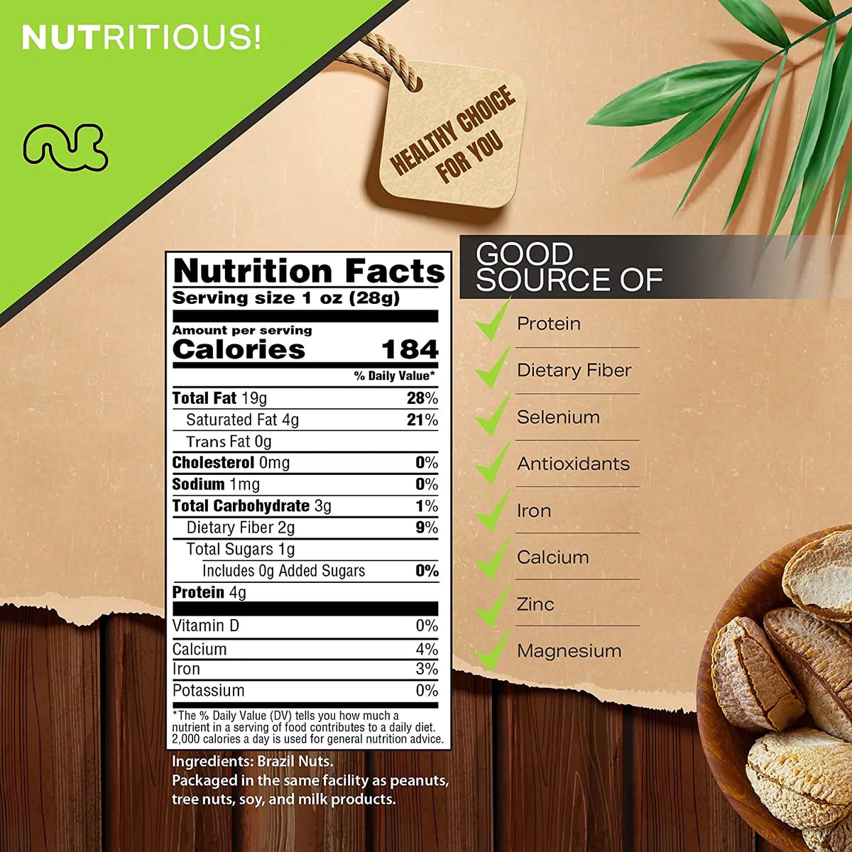 Raw In Shell Brazil Nuts (48oz - 3 lbs) D24664