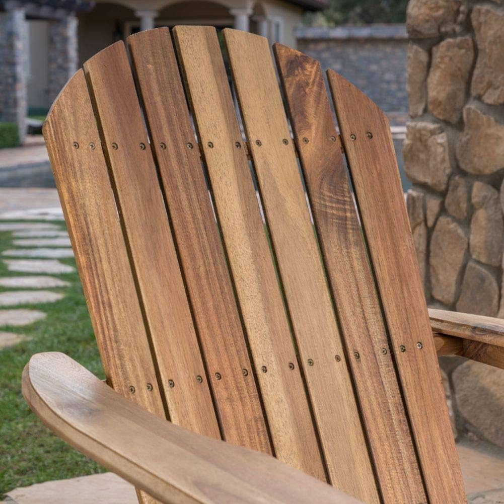 Natural Stained Acacia Wood Adirondack Rocking Chair T387