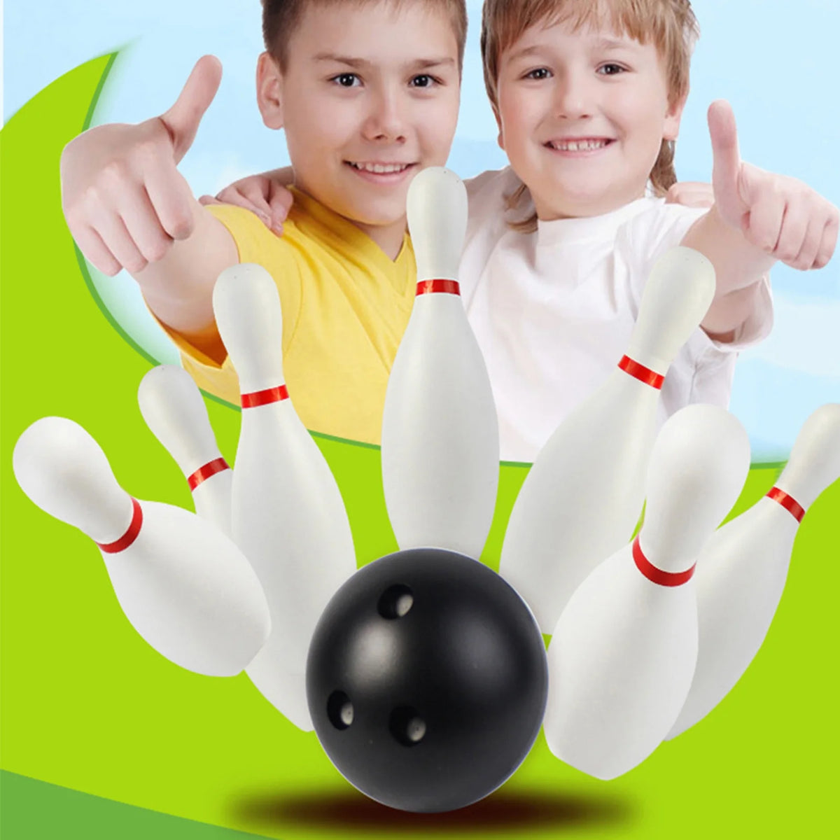 12Pcs Toddler Kids Bowling Game Set I816