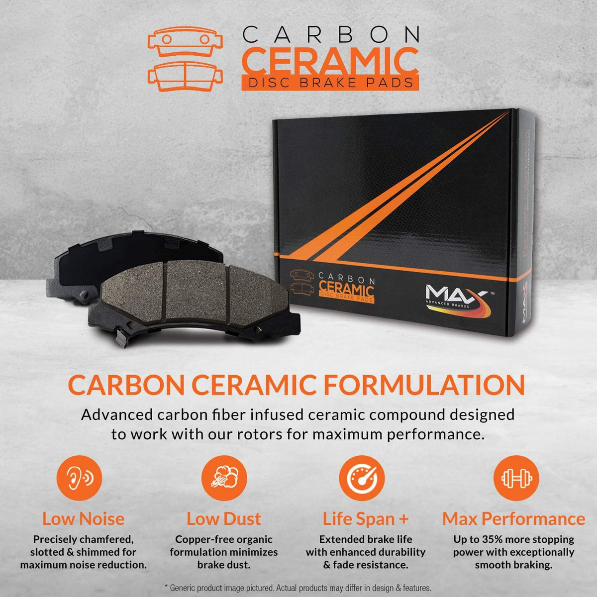 Front + Rear Carbon Ceramic Brake Rotors with Pads T183