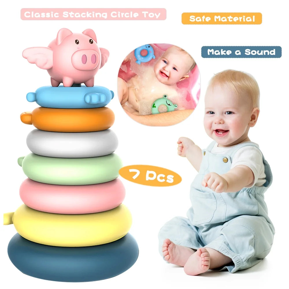 7 Pcs Soft Stacking Rings Toy S350