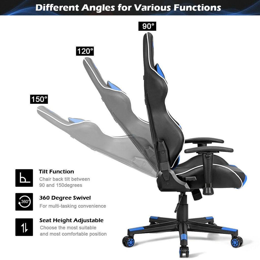 Blue Gaming Reclining Racing Chair L584978