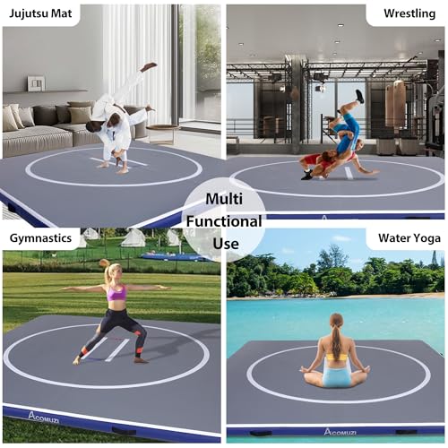 Gray Inflatable Wrestling Mat 10FT/5FT U29805