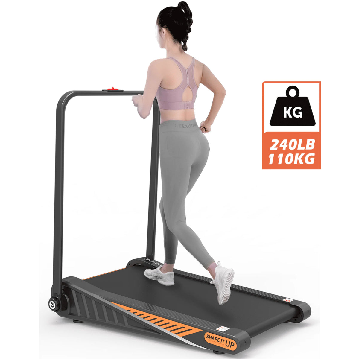 2 in 1 Foldable Under Desk Treadmill with Handlebar P39425