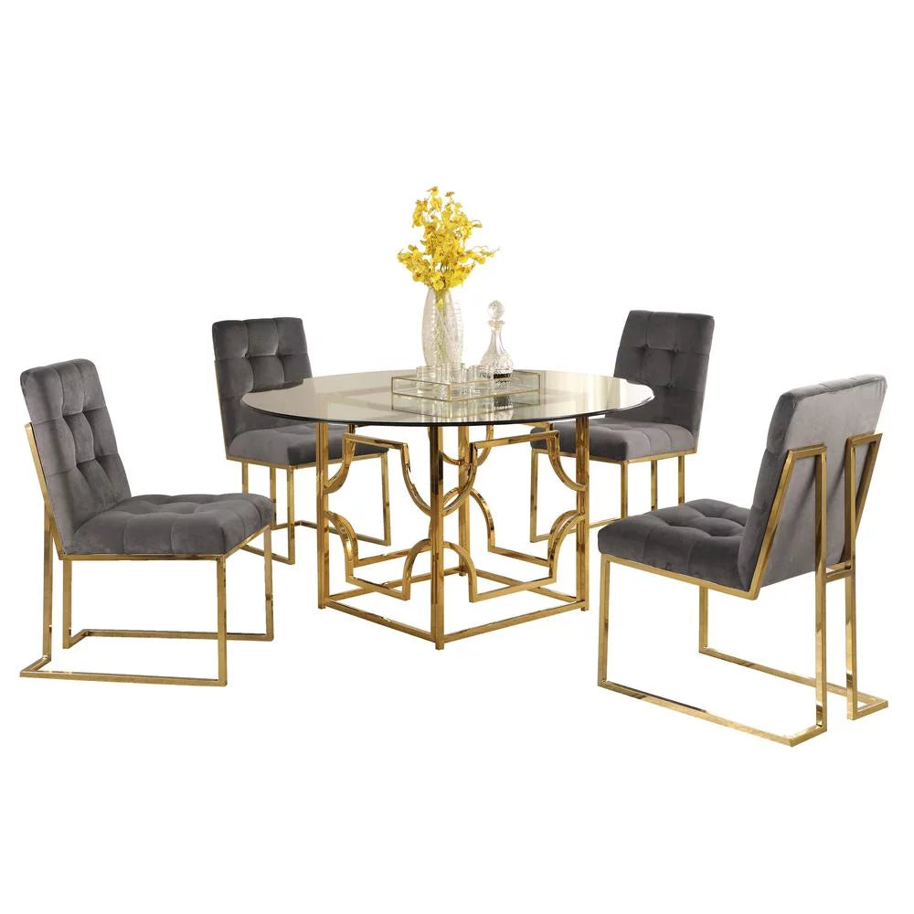Gray 5 Piece Dining Set I40351
