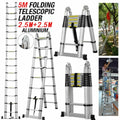 16.5FT Aluminum Telescoping Extension Ladder T2605