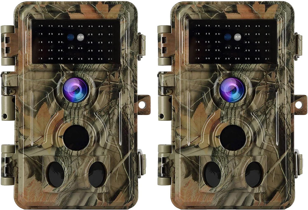 4-Pack Camo Game Trail Cameras 24MP 1296P 120° Wide Angle 90Ft Night Vision IP66 Waterproof M8012