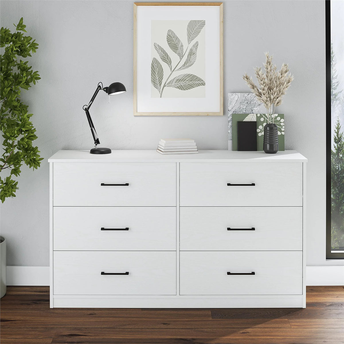 Black 6 Drawer Dresser H62985