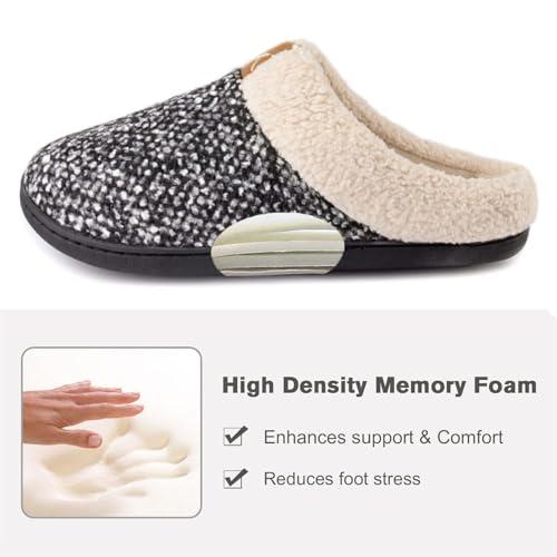 Women's Memory Foam Indoor Slipper with Anti-Skid Rubber Sole T13081