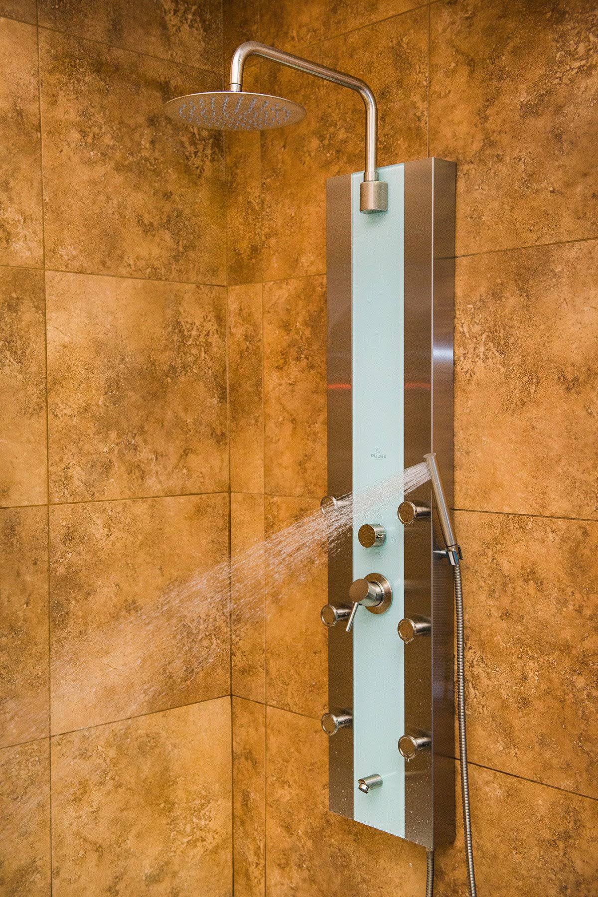 White Glass Shower Panel A2047