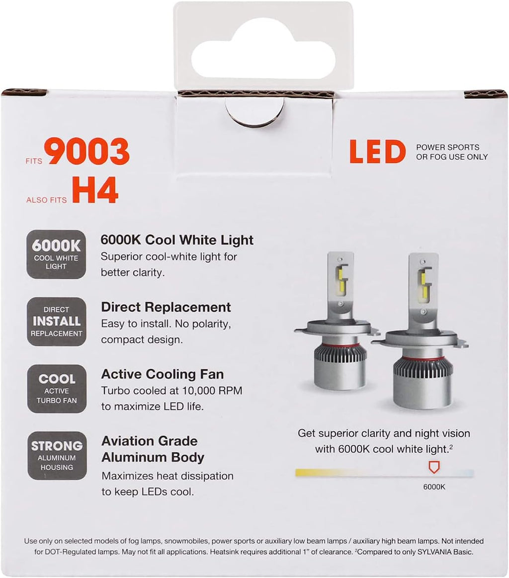 9003 6000K LED Powersport Vehicle Headlight Replacement Bulbs S678