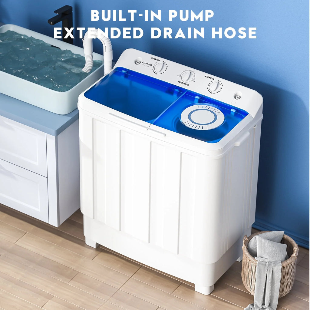 Portable 28lbs Twin Tub Compact Semi-Automatic Washer Spinner Combo O976