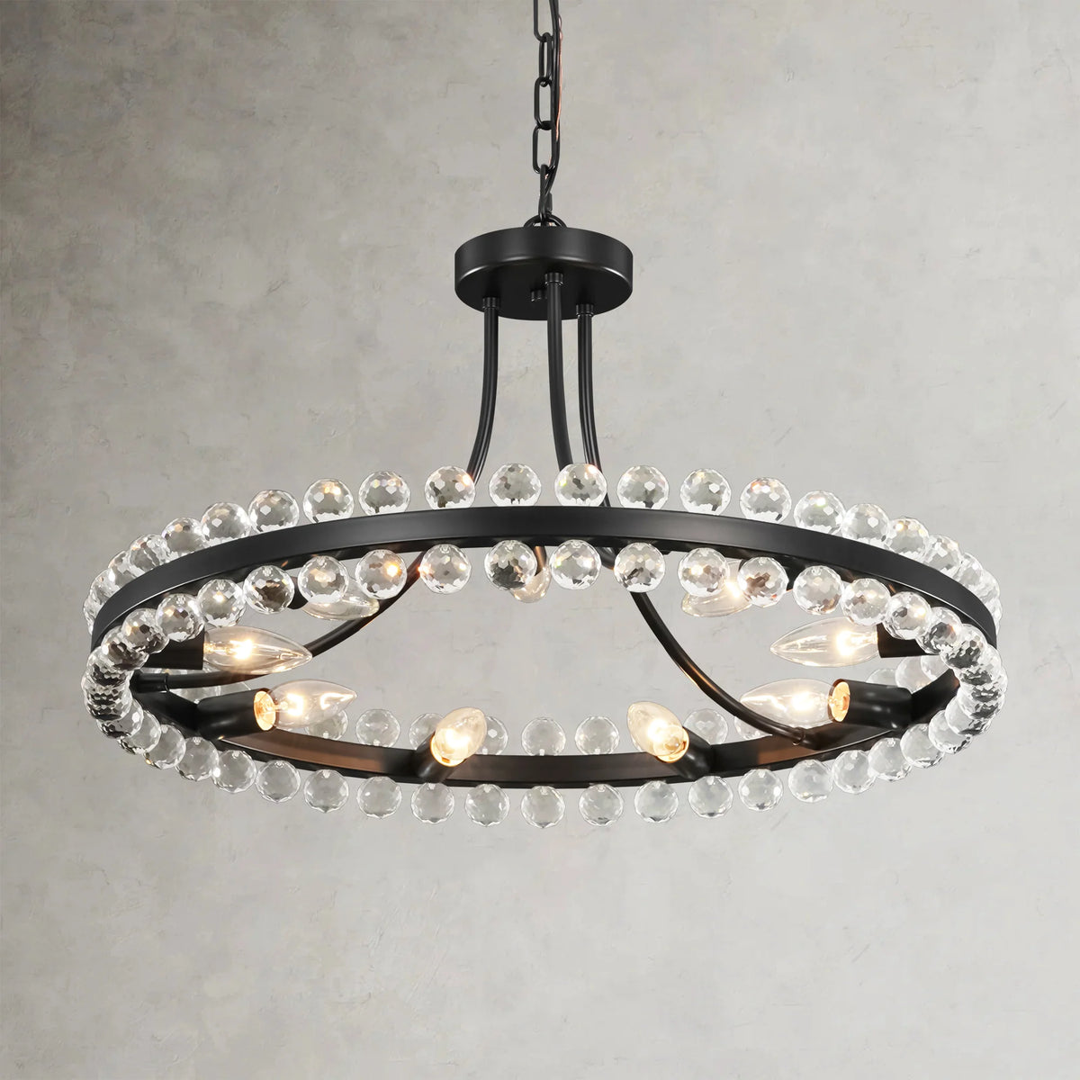 9-Light Dimmable Crystal Chandelier Z528617