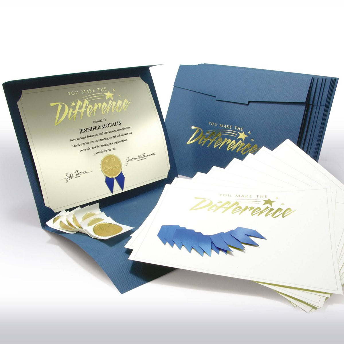 Certificate Paper Bundle - 50 Certificates, 50 Folders, 50 Ribbons, 60 Seals E785