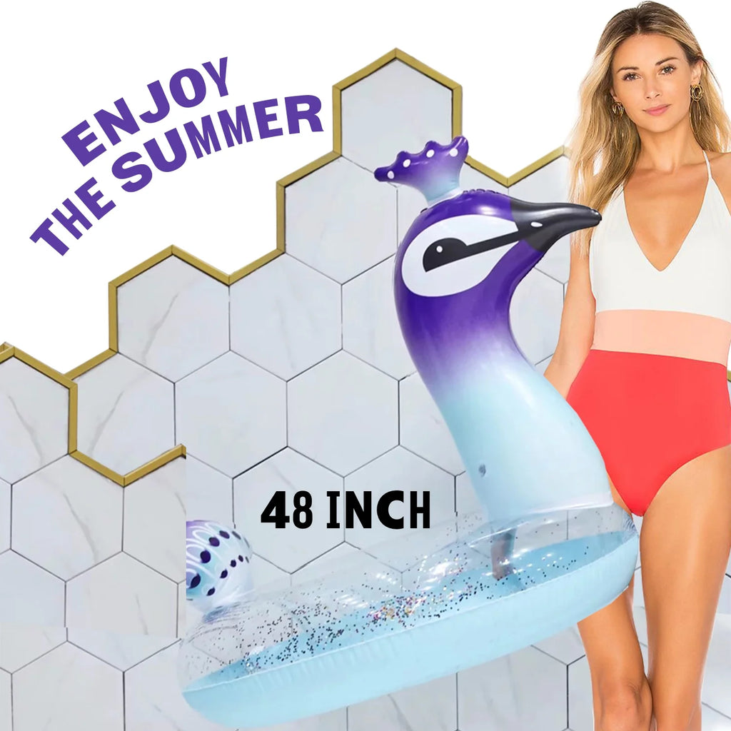 48" Giant Inflatable Peacock Pool Floatie K929