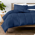 Queen Dark Blue Down Alternative Comforter Set G735646