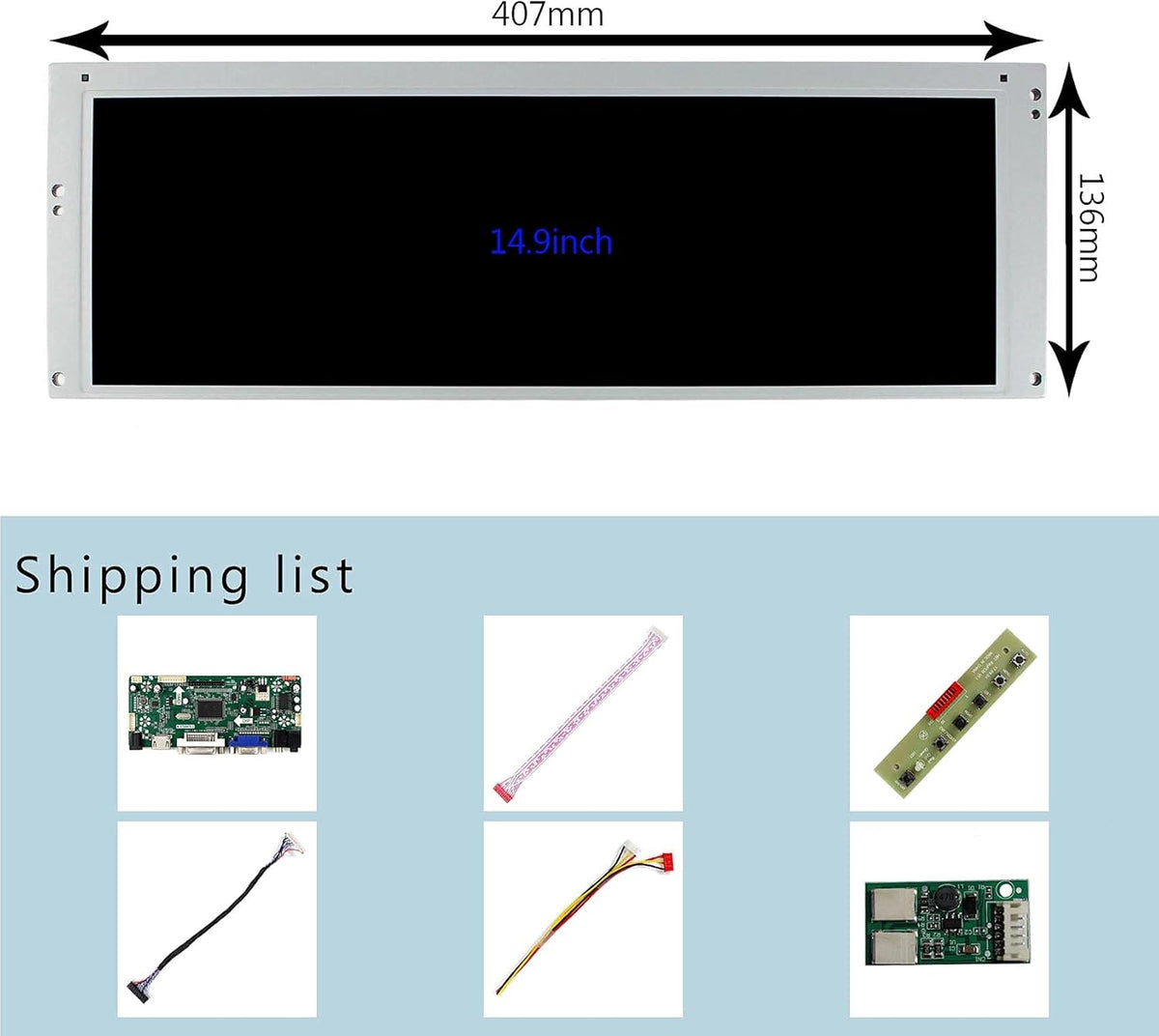 14.9 in 1280X390 LCD Screen Y961